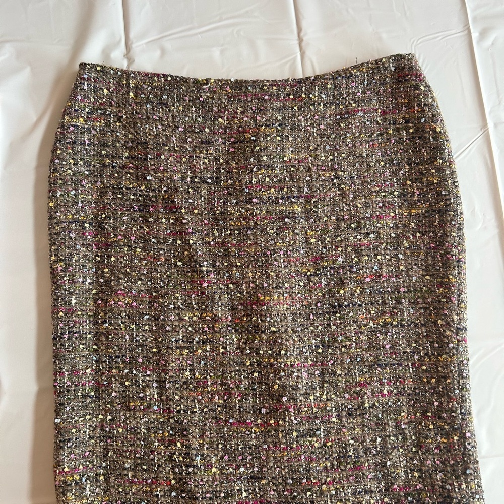 Vintage Vertigo Tweed Skirt size 14 GUC made in France